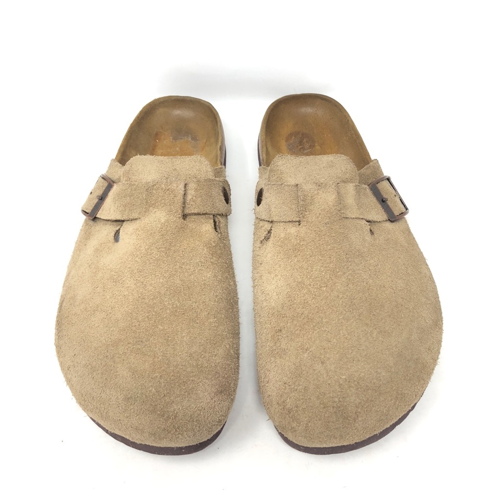 Betula by Birkenstock Boston Beige Suede Clogs - Picture 5 of 7